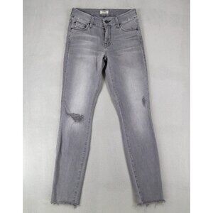 Mother Jeans Womens 24 Gray The‎ Looker Ankle Fray Last Chance Saloon Made USA